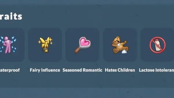 Traits mod interface for Paralives by xSauroXplayer